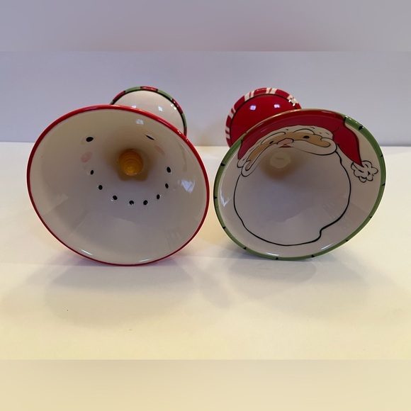 SCM Designs Christmas Holiday Santa and Snowman Martini Glasses Set of 2 - Picture 8 of 9